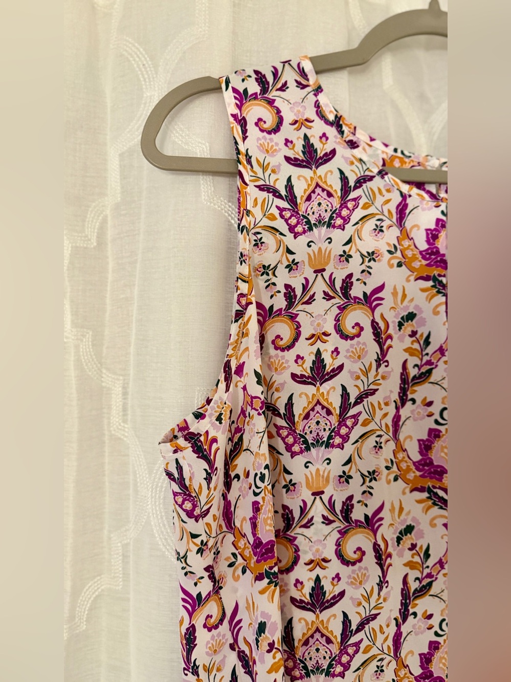 Violet + Claire Boho Paisley Medallion Sleeveless Tunic Top Blouse | Size Large - Picture 7 of 12